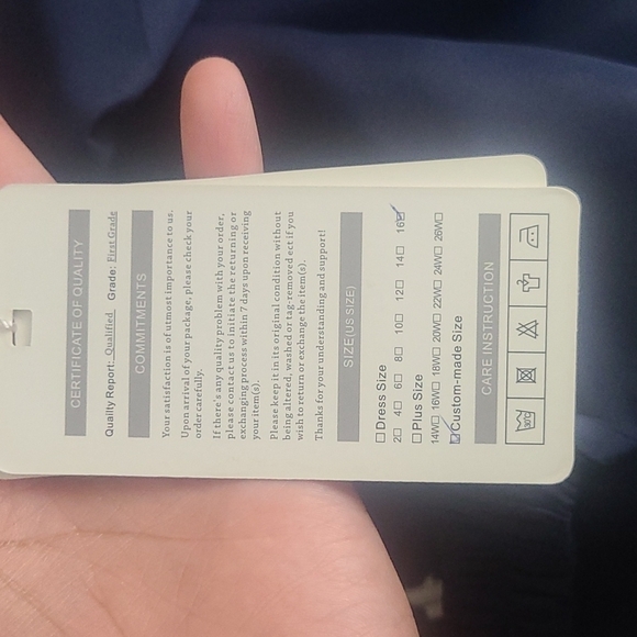 NWT Embellished‎ Strapless Asymmetrical Dress Navy Blue Sz 16 - Picture 8 of 9